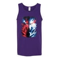 thumbnail image 2 of Artic Wolf Light Dark Good Bad Moon | Mens Animal Lover Graphic Tank Top, Purple, 2XL, 2 of 4