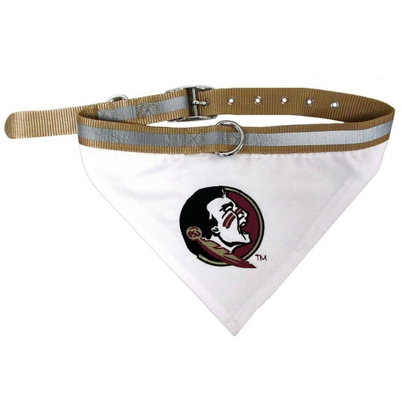 Pets First College Florida State Seminoles Pet Bandana, 3 Sizes Available. With Collar