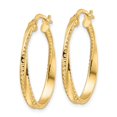 thumbnail image 4 of Diamond2Deal 14K Yellow Gold Polished Twisted Oval Hoop Earrings for Women (L- 1.15 inch, W- 0.87 inch), 4 of 6