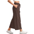 thumbnail image 3 of MOSHU Womens Capri Pants Summer Wide Leg Pants for Women Drawstring Casual Palazzo Trousers with Pockets, 3 of 9