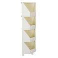 thumbnail image 1 of Corner Shelf with Storage, Corner Storage Cabinet with 4 Movable Wheels Corner Shelf Stand Bookshelf for Small Space Bathroom Kitchen Living Room Home Office, 1 of 7