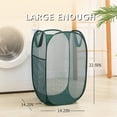 thumbnail image 4 of Honoma Cesta De Malla Resistente Para La Colada, Cesta Desplegable Con Bolsillo Lateral Para Lavandería, Baño, Habitación De Niños, Dormitorio Universitario O Viajes (Pop Vertical Negro), 4 of 4