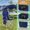 thumbnail image 2 of VTOY Camping Chair with Canopy Portable Beach Chair for Outdoors Foldable Camping Chairs for Adults with Cup Holder(Navy), 2 of 7