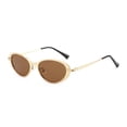 thumbnail image 5 of 2026 New Oval Small Frame Sunglasses for Women, Retro French Style Internet Celebrity Metal Sunglasses for Men, 5 of 6