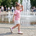 thumbnail image 6 of STQ Toddler Girls Classic Sneakers Mary Jane Shoes for Girl Lightweight Barefoot School Daycare Shoe with Hook and Loop White Pink Toddler Size 8, 6 of 7