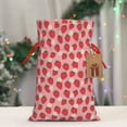 thumbnail image 5 of Naloa Strawberry And Flowers Drawstring Christmas Bags, 3D Xmas Gift Bags, Christmas Wrapping Bags, Xmas Goodie Bags, Treat Pouch Bags, Party Favor Bags-Medium, 5 of 9