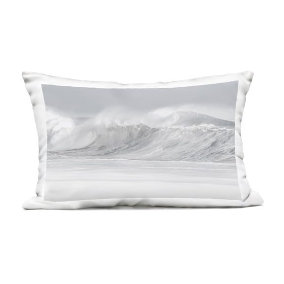 Stupell Industries - Cresting Beach Wave Outdoor Printed Pillow 14" x 20" by Maggie Olsen