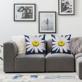 thumbnail image 3 of JRXY Yellow and Blue Decorative Pillow Covers Daisy Sunflower Yellow Throw Pillow Cover for Couch Living Room Sofa Patio Outdoor You are My Sunshine Yellow Dark Blue Home Decor,2 Pcs White, 3 of 6