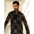thumbnail image 5 of Sojanya (Since 1958) Men'S Cotton Silk Floral Embroidered Black Kurta With Pyjama, 5 of 6