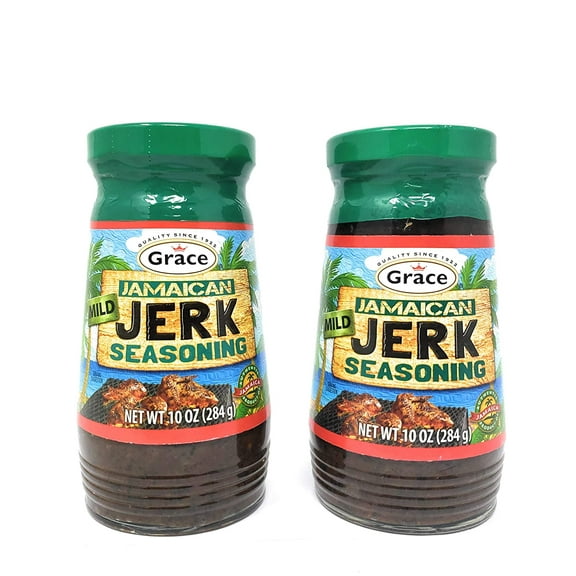 Grace Jamaican Mild Jerk Seasoning 10oz, 2 Pack