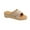 Beige, variant on Anuirheih Summer Fashion High-heeled Muffin Bottom Rope Wedge Slippers Sandals Women (Black)