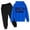 Blue, variant on Toddler Boys' 2-Piece Outfit Set Autumn and Winter Letter Printed Long Sleeve Hoodie Sweatshirt and Pants Sets Size 3-4T ,Black