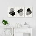 thumbnail image 7 of Black and White Wall Art Canvas Set Mid Century Boho Pictures Modern Geometric Lines Rounds Wall Decor Minimalist Bohemian Abstract Painting Artwork for Living Room Bedroom Office 12"x16"x3Pc, 7 of 7