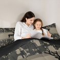 thumbnail image 4 of Castle Fairy Vintage Camo Wildlife Deer Full Size Comforter Sets 3-Piece,Jungle Animal Bedding Comforter Set,Dark Gray,Black Reversible,1 Comforter and 2 Pillowcases, 4 of 6