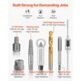 thumbnail image 3 of KFFKFF Screw Extractor Set, 63 Pieces, with Nut and Bolt Extractors, Nut Splitters, Taps, Drill Bits, Wrenches, Adapters, and Solid Storage Case, 3 of 9