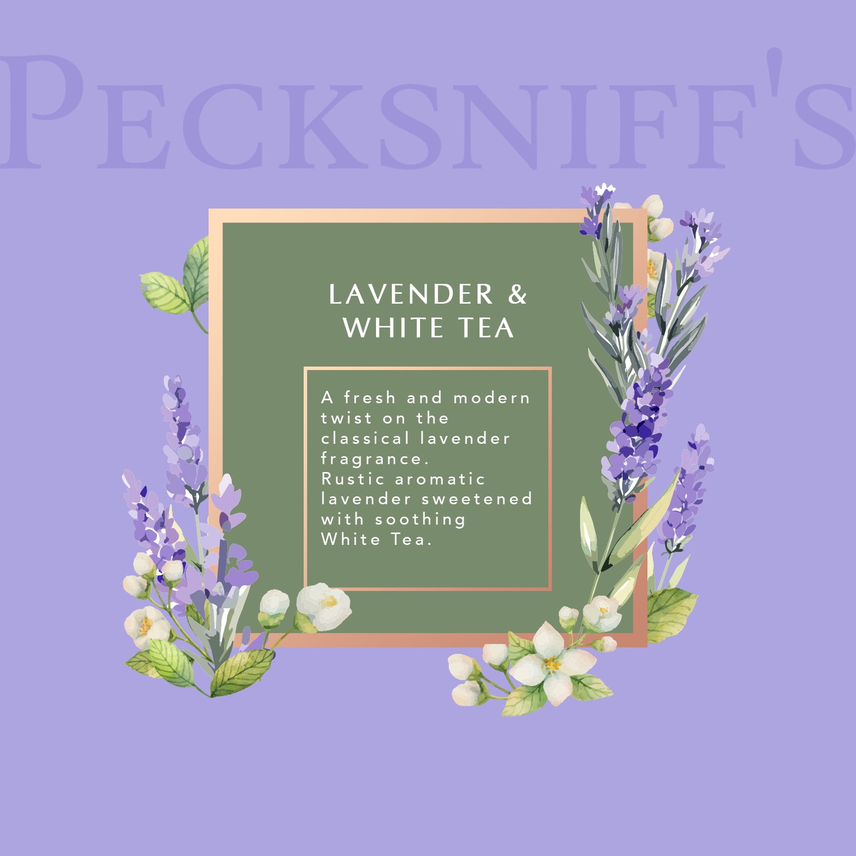Pecksniffs Lavender & White Tea Moisturizing Hand Wash and Hand Lotion in a Black Mesh Caddy | 300ml/10.14 Fl oz