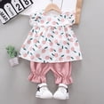 thumbnail image 6 of kaprioy Toddler Girl Clothes Toddler Baby Girl Summer Clothes Outfit Print T Shirt Top Jogger Pants Short Set Infant Girl Clothes 6 12 18 24 months 2T 3T 4T, 6 of 6