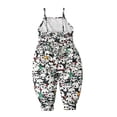 thumbnail image 5 of Baby Rompers Girl Elegant Cartoon Sleeveless Square Neck Girls Loose Floral Strap Harem Jumpsuit Outdoor Casual Outfit, 5 of 9