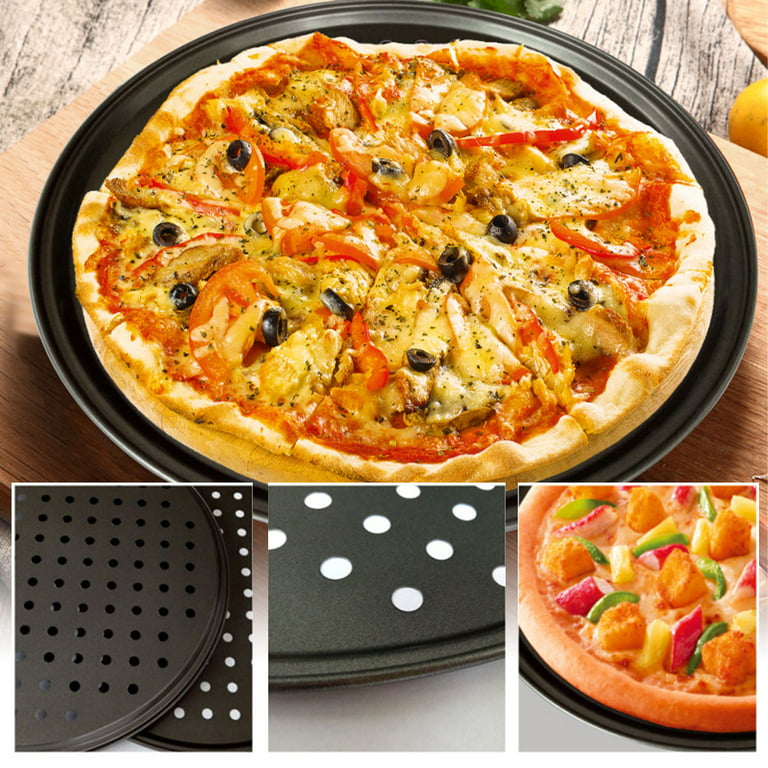 ODDIER 13inch Nonstick Pizza Pan，Carbon Steel Baking Oven Pizza