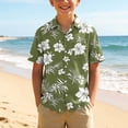 thumbnail image 2 of Rvasteizo Boys Short Sleeve T-Shirts Hawaiian Printed Lapel Soft Short Sleeve Shirt Top for Boys 3-15Years, 2 of 5