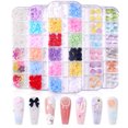 thumbnail image 2 of UDIYO 1 Box Nail Decoration Creative Shape Vivid Color Stunning Visual Effect Non-Fading Wide Application Decorative Resin Luxury Flower Bear Nail DIY Manicure Decoration Nail Supp, 2 of 7