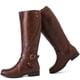 thumbnail image 1 of Botas hasta la rodilla Ruiee para mujer, piel sintética, color marrón, talla 8.5, 1 of 6