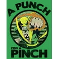 thumbnail image 2 of Junior's Marvel St. Patrick's Iron Fist Punch for a Pinch  Graphic Tee Kelly Green X Large, 2 of 3