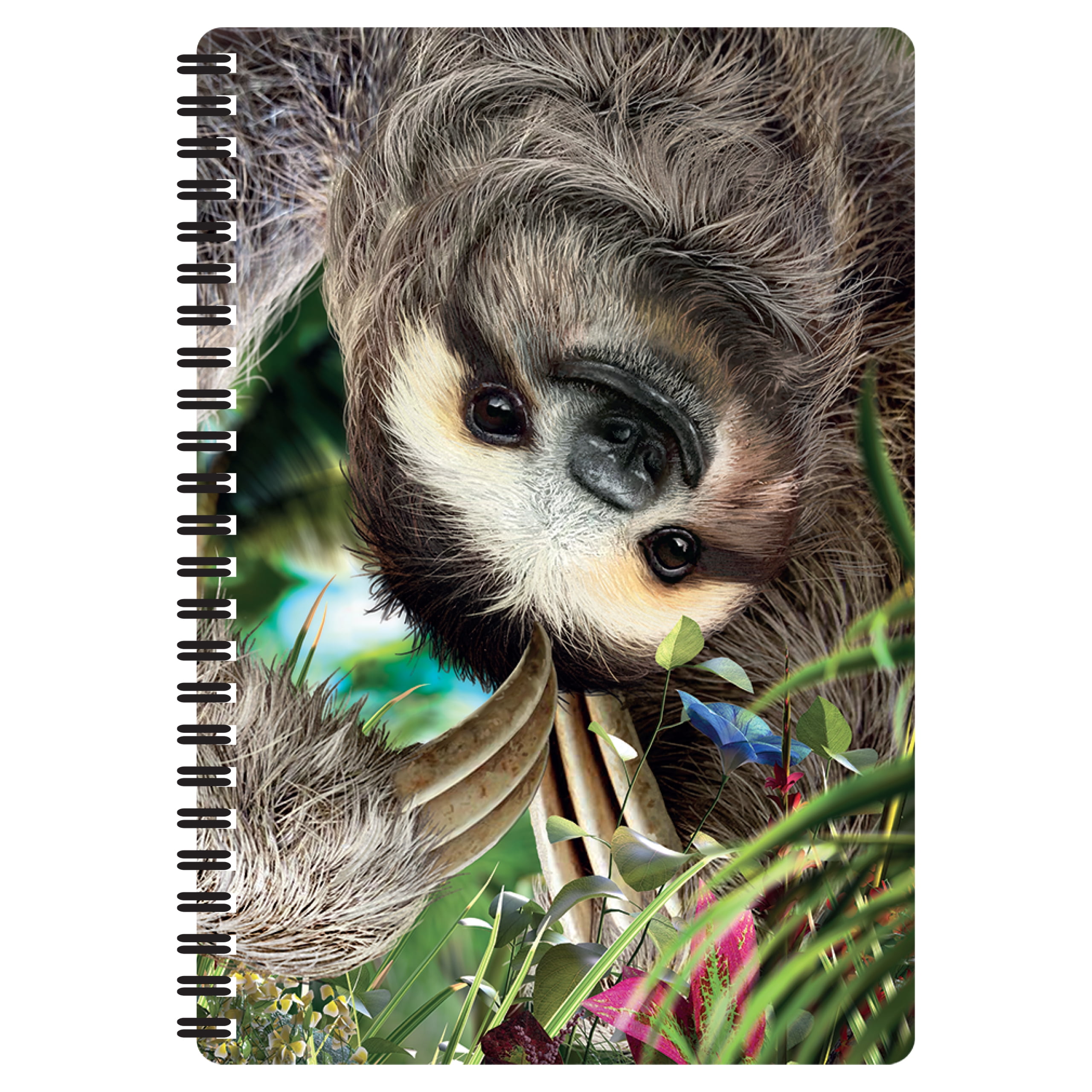 3D LiveLife Notebook - Hangin' Around from Deluxebase. 80 Page Lined Lenticular 3D Cute Sloth Notebook. 11 x 8.5 in. Superb school or work stationery with artwork licensed from artist David Penfound