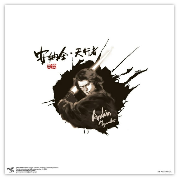 Gallery Pops Star Wars: Saga - Chinese Painting Anakin Skywalker Wall Art, Unframed Version, 12" x 12"