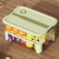 thumbnail image 6 of Nkmbld Storage Containers Kitchen Pantry Kitchen Refrigerator Storage Box Portable Fresh-Keeping Box Multi-layer Food Fruit Dumplings Sorting, Beige, 6 of 6
