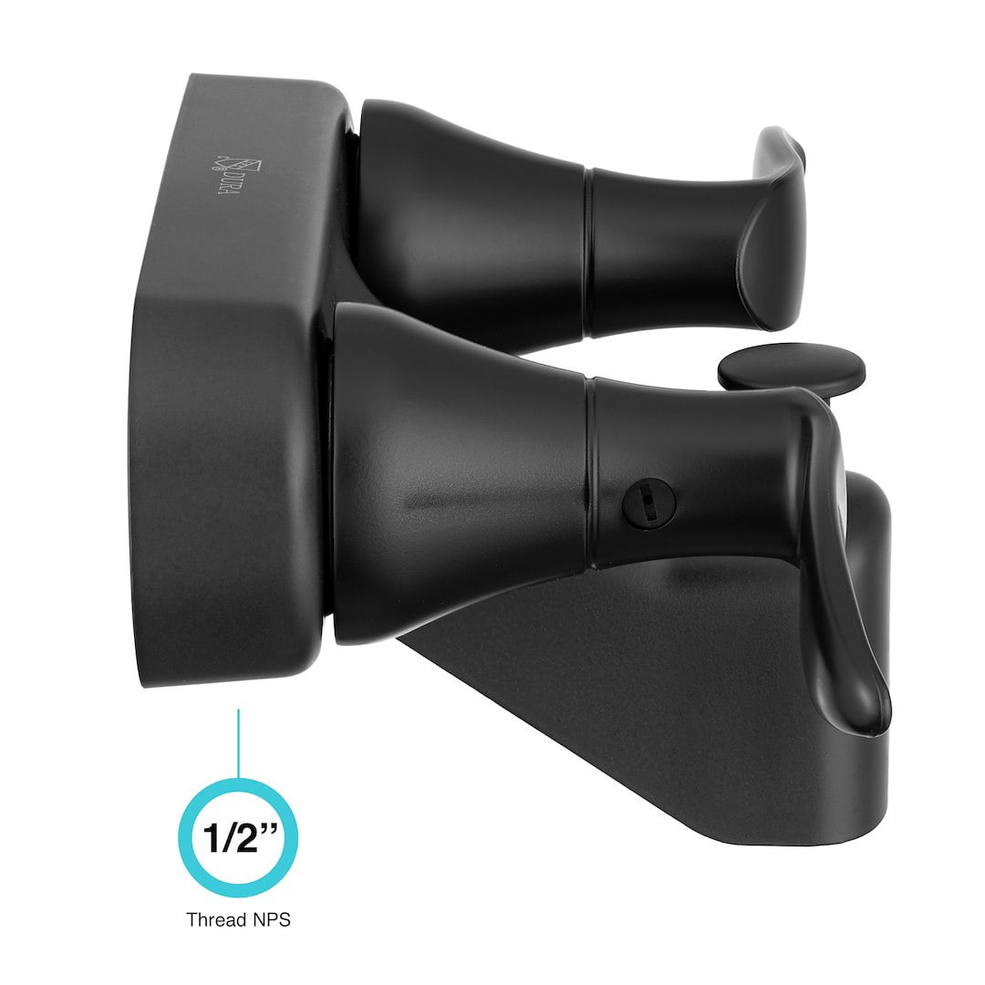 Dura Faucet DF-SA110LH-MB Elegant Rv Tub & Shower Diverter Faucet - Matte Black