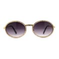 thumbnail image 3 of Lunettes de Soleil Ovales de Rappeur OG en Strass Lourds Or Fumée, 3 of 4