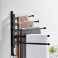 thumbnail image 4 of Porta toallas giratorio de 5 brazos en negro para baño, resistente y plegable, 4 of 6