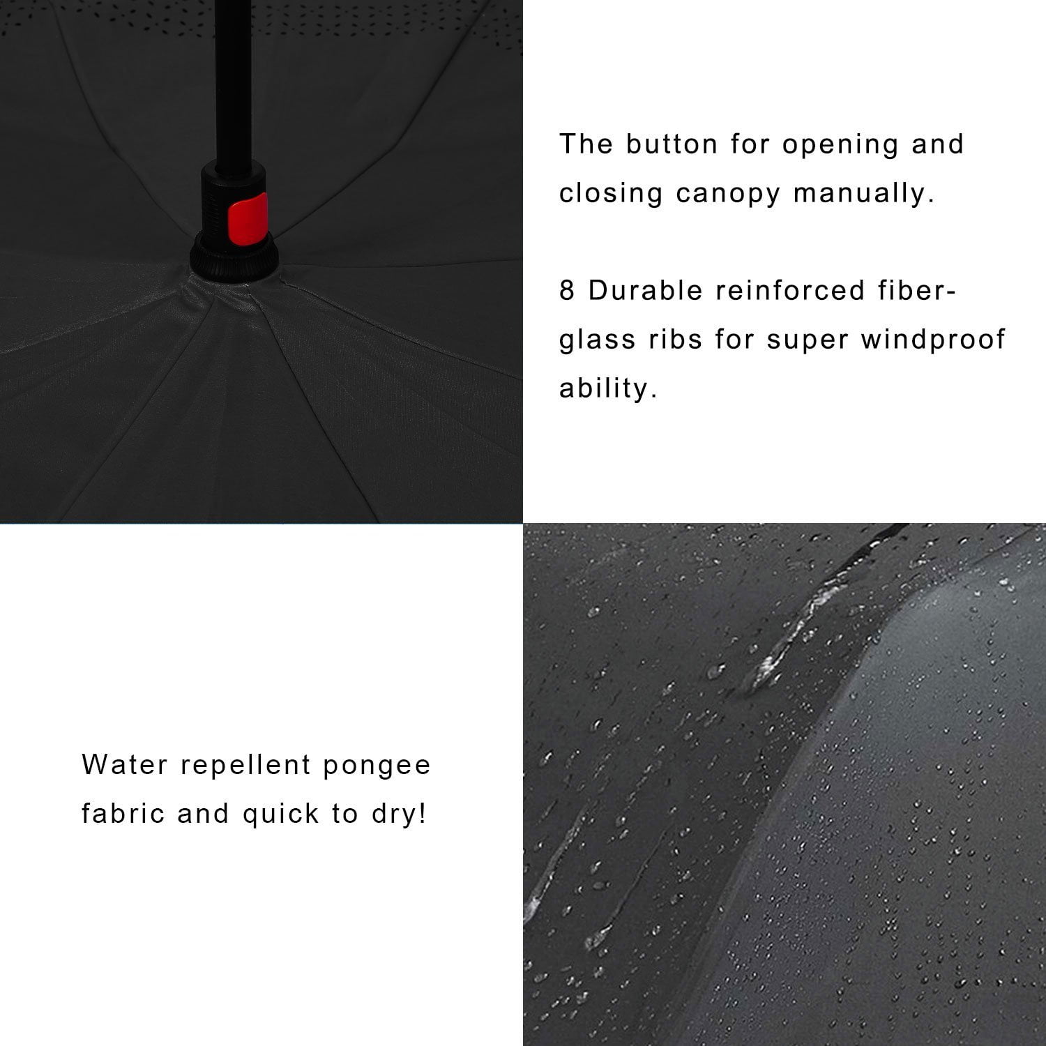 Windproof Double Layer Folding Inverted Umbrella, Self Stand Upside-Down Rain Protection Car Reverse Umbrellas with C-Shaped Handle S12