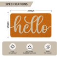 thumbnail image 3 of Orange Hello Fall Doormat, Autumn Home Decor Low-Profile Switch Rug Door Mat Floor Mat for Indoor Outdoor 17x29 Inch, 3 of 6