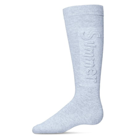 

MeMoi Girls Embossed Summer Cotton Blend Knee High Socks - Girls - Female