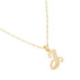 thumbnail image 1 of Dije Ametrinaa Inicial Letra J Zirconias Cadena Chapa Oro 18K MPDC0004-J, 1 of 5
