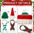 thumbnail image 3 of Dalrosia Mini Knit Santa Hat Mini Christmas Scarf Set Mini Scarf for Crafts Mini Christmas Decorations Christmas Tree Ornaments for DIY Craft Art Snowman Doll, 3 of 6