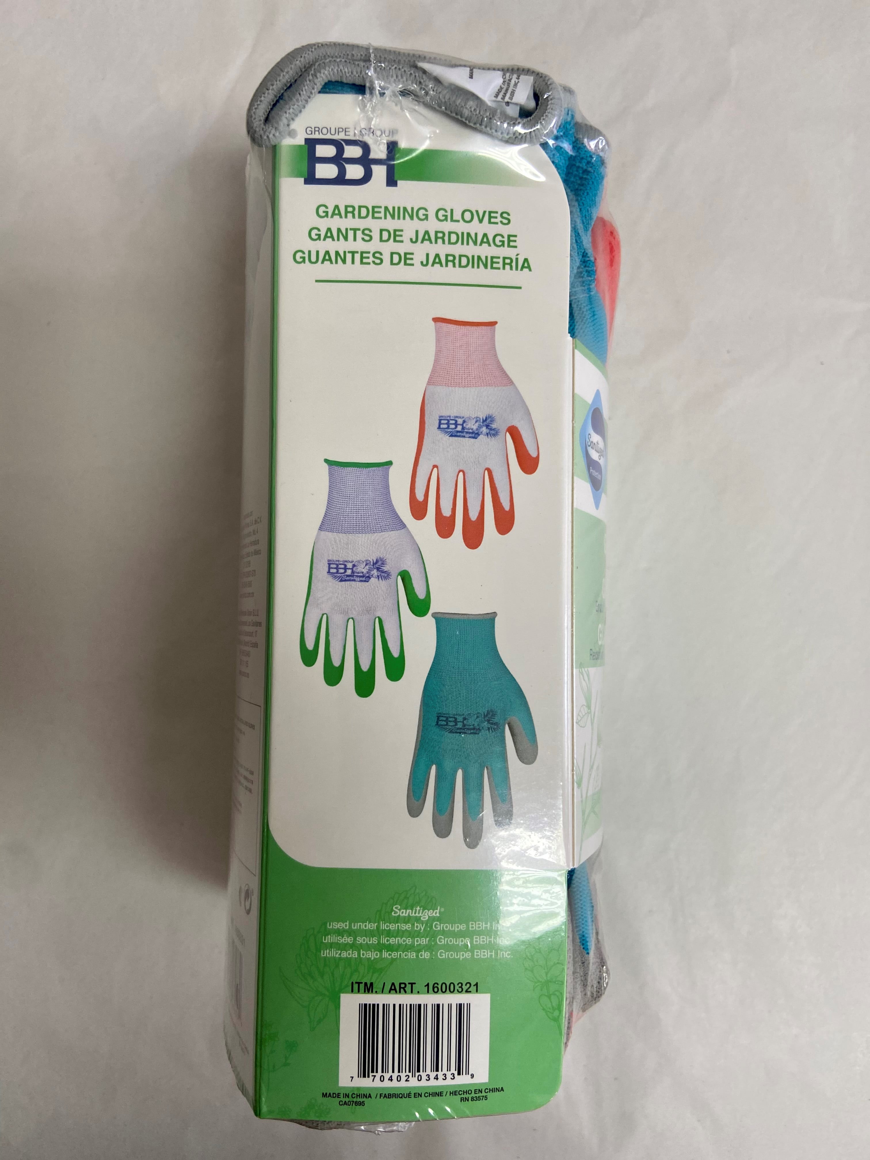 GROUPE BBH Gardening Work Gloves One Size Ladies Adult Latex Foam 10 pairs NEW 