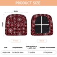 thumbnail image 3 of Red and Black Christmas Snowflake Seat Covers for Dining Room Chairs Set Of 4,Stretch Printed Washable Chair Seat Cover with Elastic Ties and Button,Removable Waterproof Couch Cushion Covers, 3 of 6