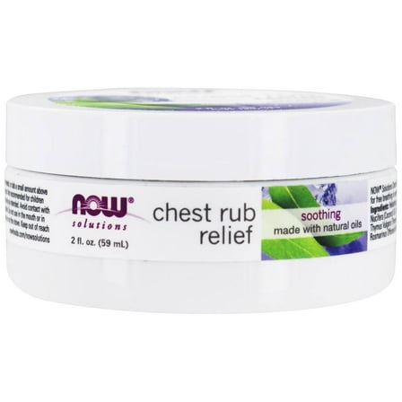 NOW Solutions, Chest Rub Relief, Soothing and Warming, with Soothing Natural Oils and Menthol Aroma, for Breathing Comfort and Well-Being, 2-Ounce