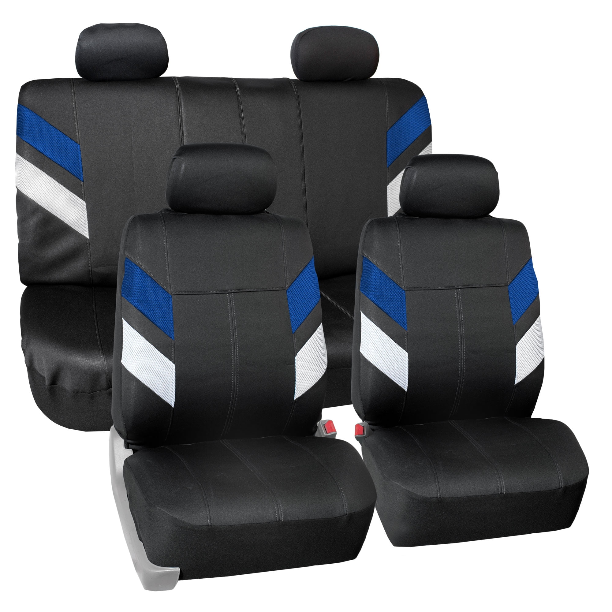 FH Group, Neoprene Car Seat Covers for Auto Car SUV Van 4 Headrest Full