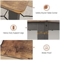thumbnail image 4 of 63 Inch Modern Computer Desk & Dining Table - Large Office Workstation with Heavy-Duty Black Metal Frame, Wooden Desktop for Study, Home Office or Kitchen Use, Fits 2-6, Classic Color, Width 80cm, 4 of 8