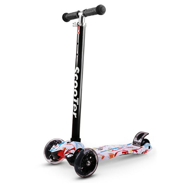 Patinete plegable para niños Patinete de 3 ruedas con ruedas iluminadas Patinete para niños de 3 a 8 Abanopi Scooter