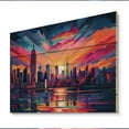 thumbnail image 2 of Designart "The Big Apple in Pop Art" City New York Print on Natural Pine Wood, 2 of 5
