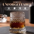 thumbnail image 2 of 2PCS 360 Spinning Crystal Glass Set, Rotating Whiskey Glasses with Heavy Relief Base, Premium Crystal Tumblers for Cocktails, Bar, Home and Party Use (Style A), 2 of 7