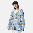 thumbnail image 5 of Goofa Kawaii Sushi Printed Women's UPF 50+ Sun Protection Hoodie Jacket Lightweight Long Sleeve Sun Shirt for Women with Pocket Hiking Outdoor-Medium, 5 of 9