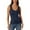 czb# Navy708, variant on CUZIBR Ladies' Casual Tank Top Scoop Neck Tank Solid Color Sleeveless Ribbed Casual T Shirt Slim Fit Basic Vest For Womens Vacation Trendy,Navy,M