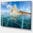 thumbnail image 2 of Lake Baikal Ice and Rocks Panorama - Large Seascape Art Canvas Print, 2 of 3