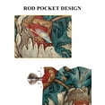 thumbnail image 6 of William Morris Plant Floral 2 Panel Kitchen Curtains for Small Windows, Retro Lotus Flower Leaves Bathroom Tier Curtain, Short Window Treatment for Bedroom/Living Room 55"x36", 6 of 6